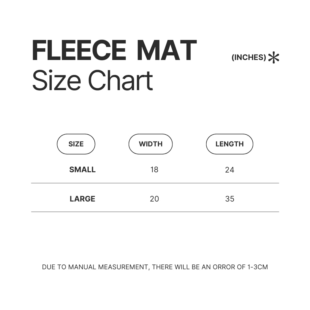 Fleece Mat Size Chart - Frasier Merch