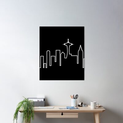 Alternative view of Seattle Skyline Frasier Essential Poster