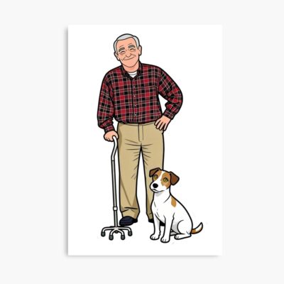 Frasier Martin Crane And Eddie The Dog Poster