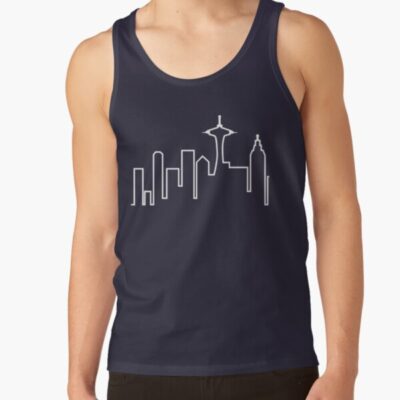 Alternative view of Seattle Skyline Frasier Tank Top