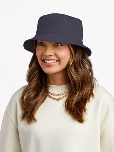 Alternative view of Seattle Skyline Black Bucket Hat