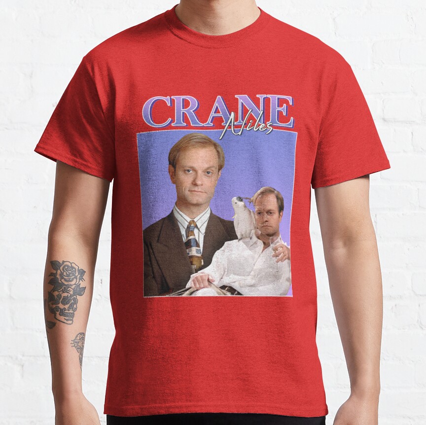 Niles Crane Vintage Retro Fan Gifts T-Shirt - Image 6