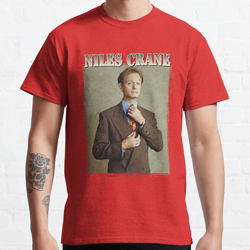 Niles Crane Vintage Retro Gift Fan T-Shirt - Image 4
