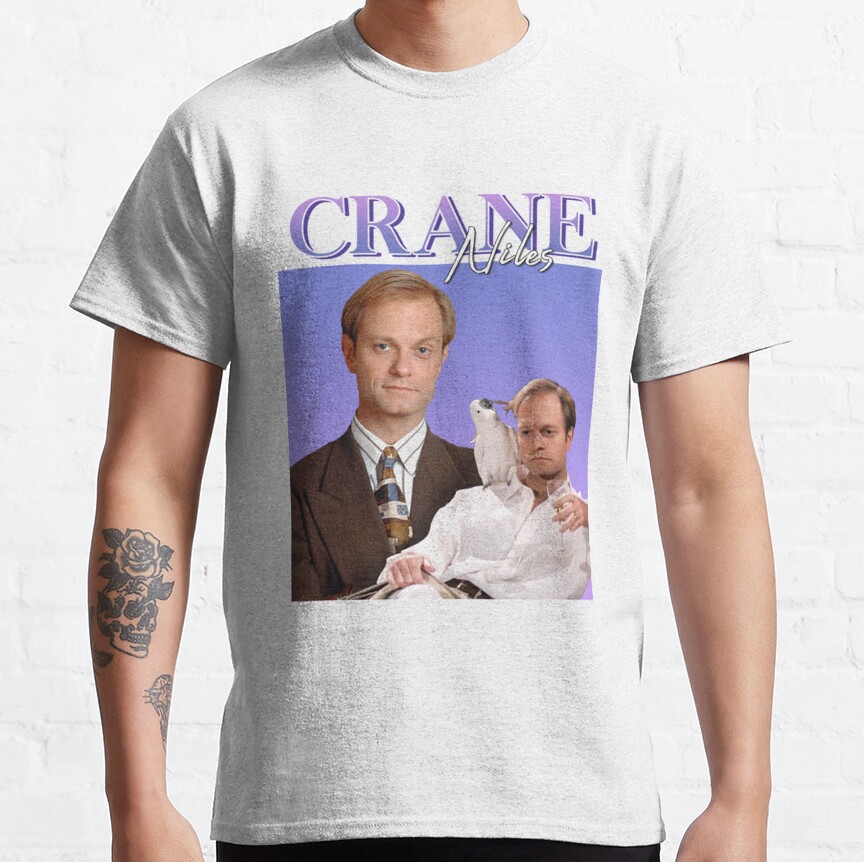 Niles Crane Vintage Retro Fan Gifts T-Shirt - Image 4