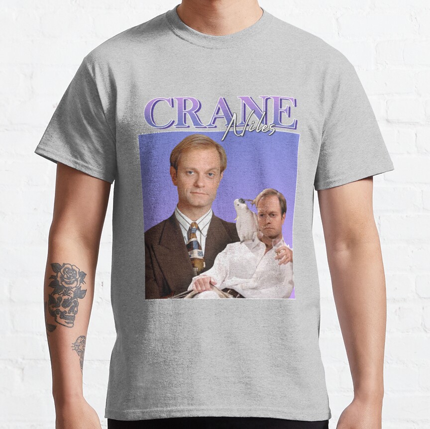 Niles Crane Vintage Retro Fan Gifts T-Shirt - Image 2